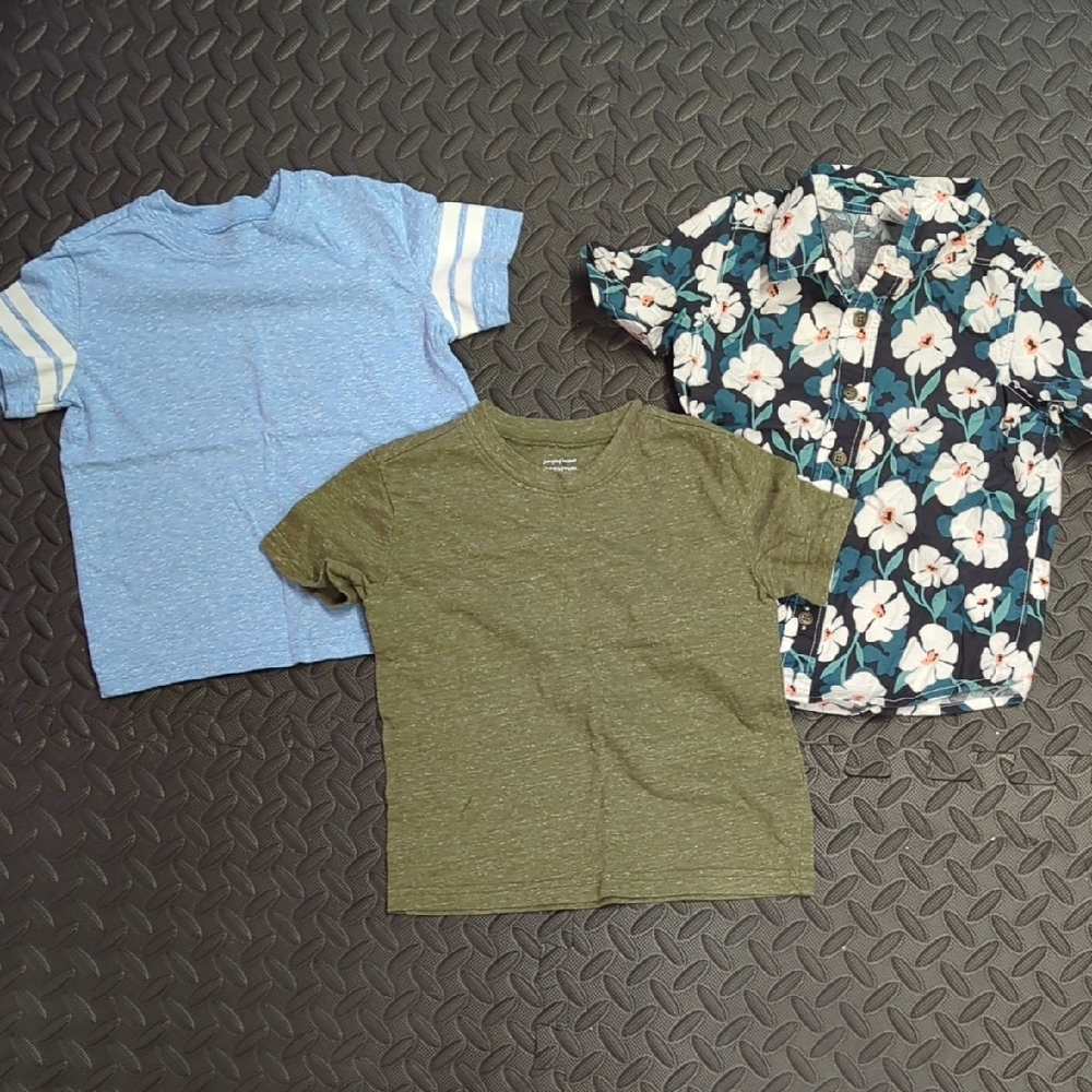 Old Navy 3t Kids' Floral, Blue, and Green T-Shirt Set